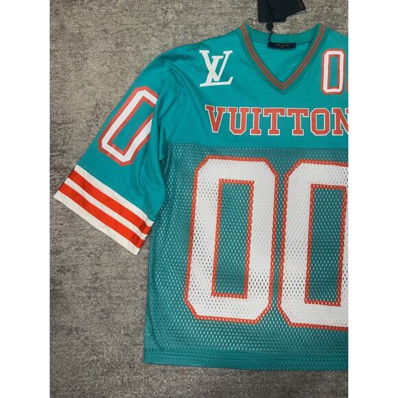 Louis Vuitton SS22 Hockey Jersey Tee Menthe Mint Green Logo T-Shirt Large L - Picture 4 of 16